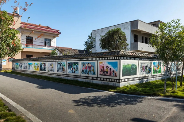 庭院围墙文化墙效果图